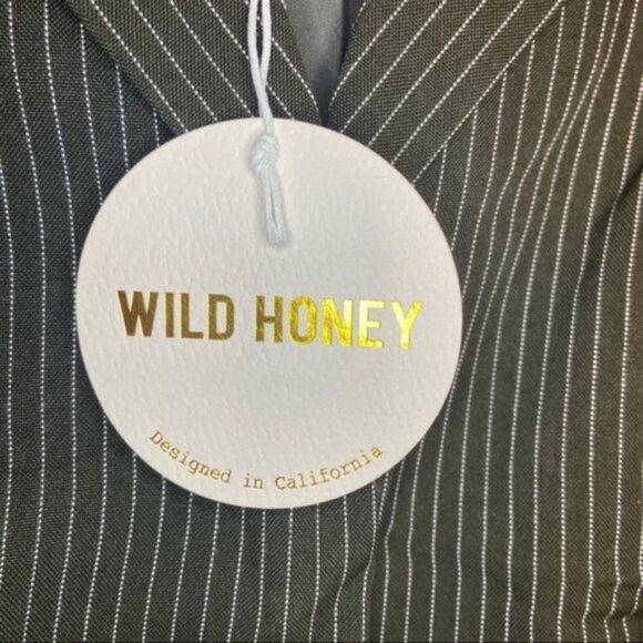 Wild Honey Jumpsuit Wide Leg Pinstripe New Y - Picture 13 of 14